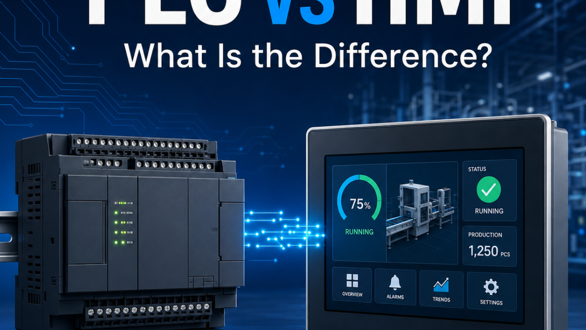 PLC vs HMI comparison for industrial automation systems